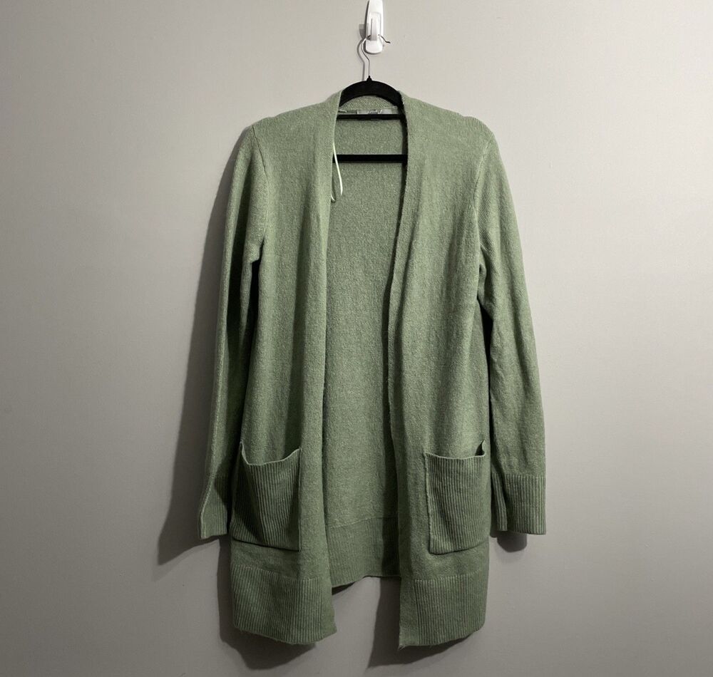 Marled by Reunited Size M Green Marled Cardigan Soft Touch Knit Cool-Weather Wea
